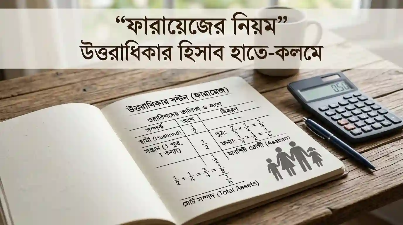 ফারায়েজ (উত্তরাধিকার) এর নিয়ম হাতে কলমে শিখুন