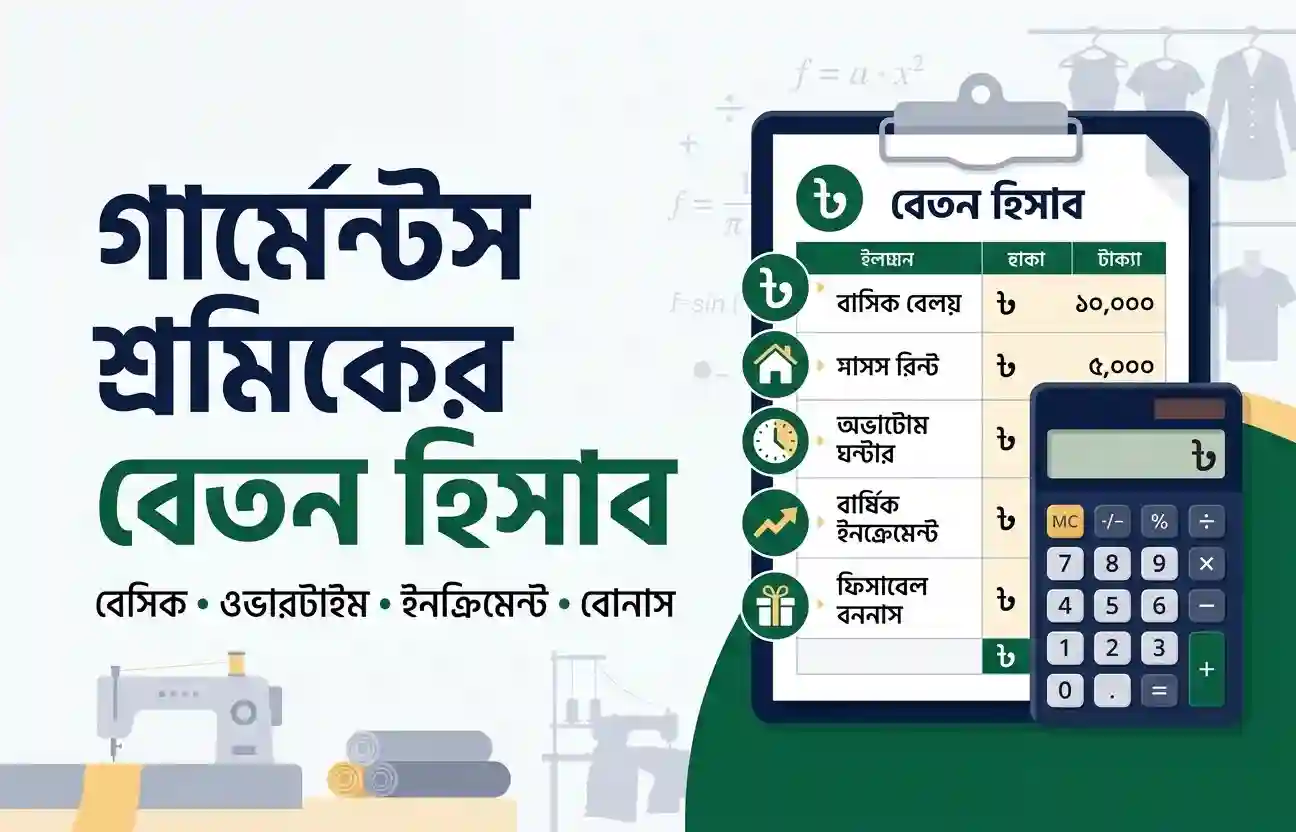 গার্মেন্টস শ্রমিকের মাসিক বেতন যেভাবে হিসাব করবেন । বিস্তারিত গাইড